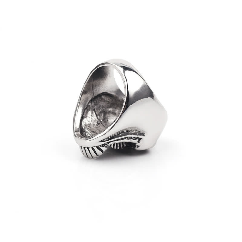 Gothic Laughing Skull Head Bottle Opener Ring