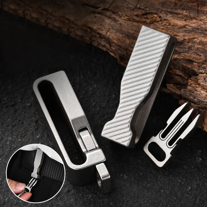 Titanium Quick Release Belt Clip Detachable Keychain