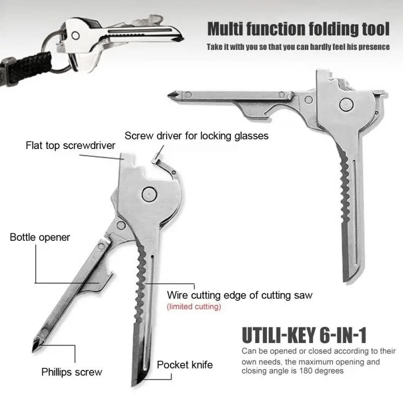 Multifunctional 6 In 1 Reliable Screwdriver Plier Keychain - image 1