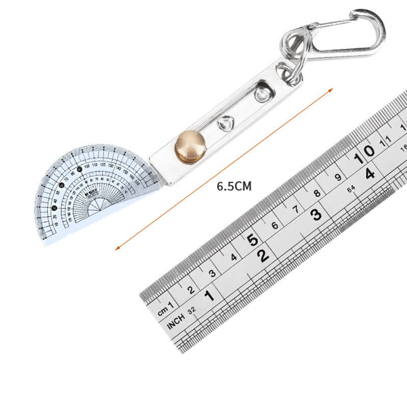 Mini Push-Pull Knife Utility Cutting Tool Keychain - Silver - image 2