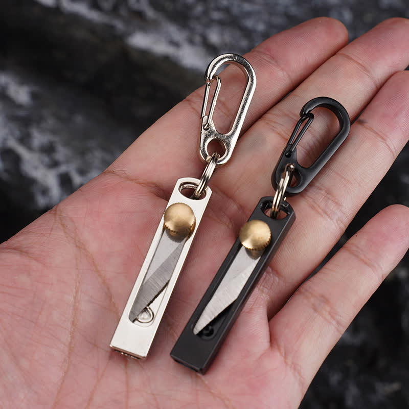 Mini Push-Pull Knife Utility Cutting Tool Keychain - image 0