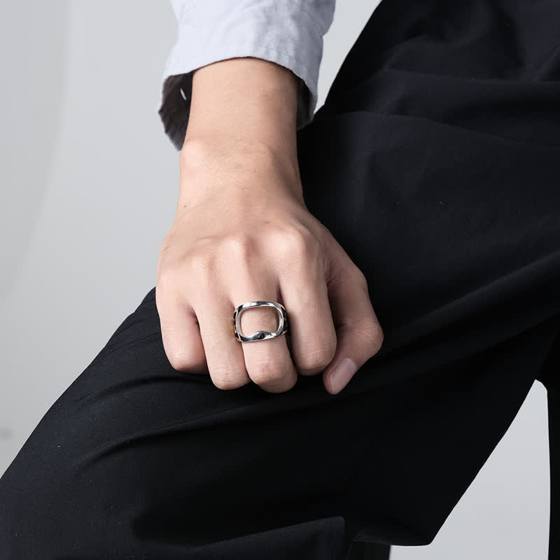 Functional Relief Cross Bottle Opener Ring - image 2