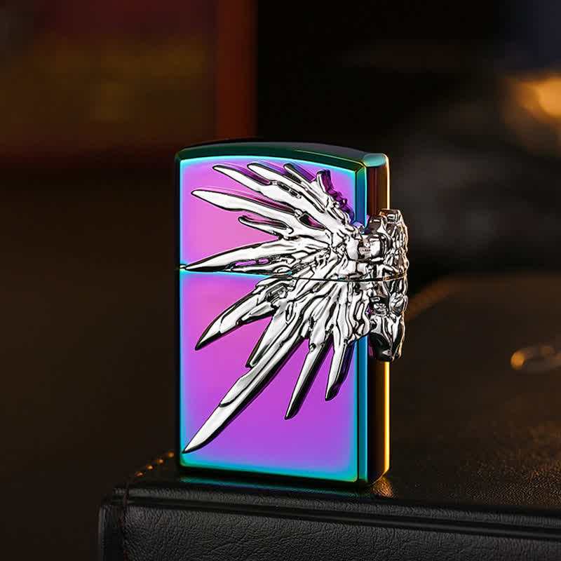 Three Sides 3D Wings Relief Refillable Butane Lighter