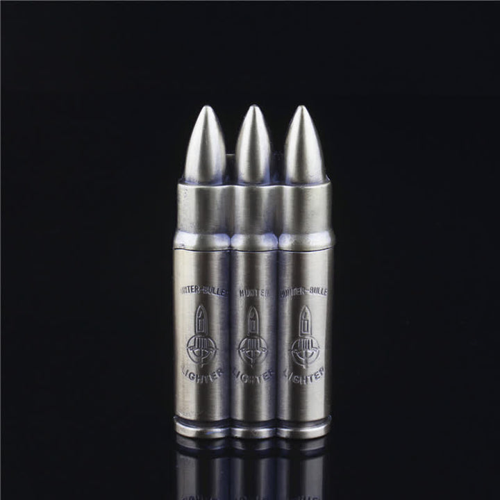 Triple Pistol Bullets Shape Refillable Butane Lighter