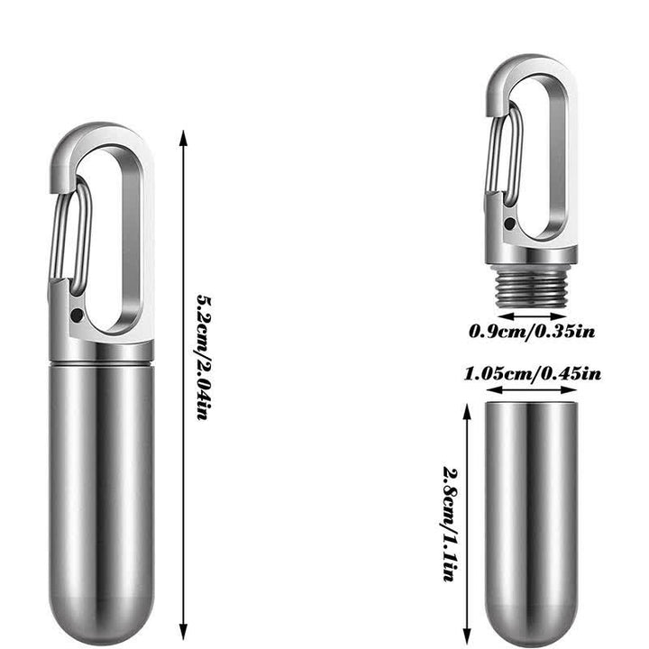 Small Portable Pill Organizer Keychain