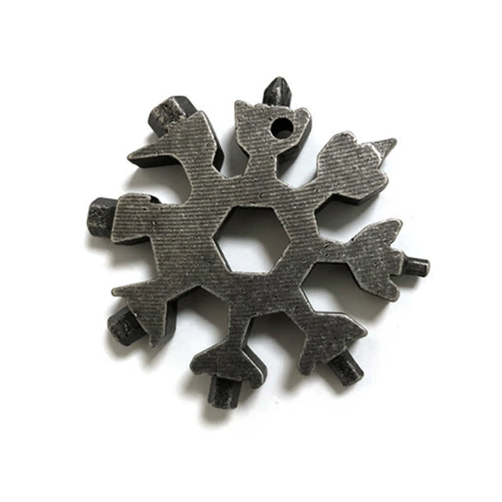 Multi-Tool 18-in-1 Snowflake Shape Spanner Keychain