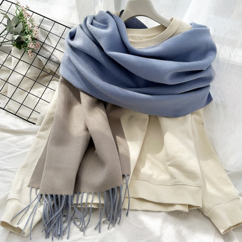 Unisex Double-Sided Two-Color Fashion Scarf