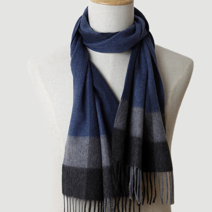 Men's Gentleman Three Colors Matching Plaid Cashmere Scarf