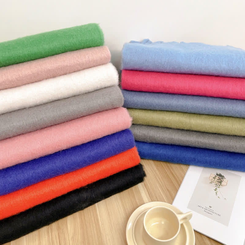 Unisex Thick Solid Color Oversized Warm Chunky Scarf