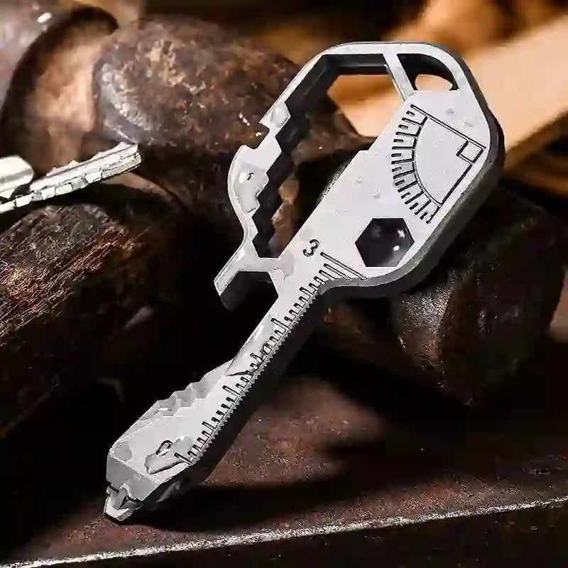 Mini Utility 11 In 1 Key-Shaped Common Tools Keychain - image 9