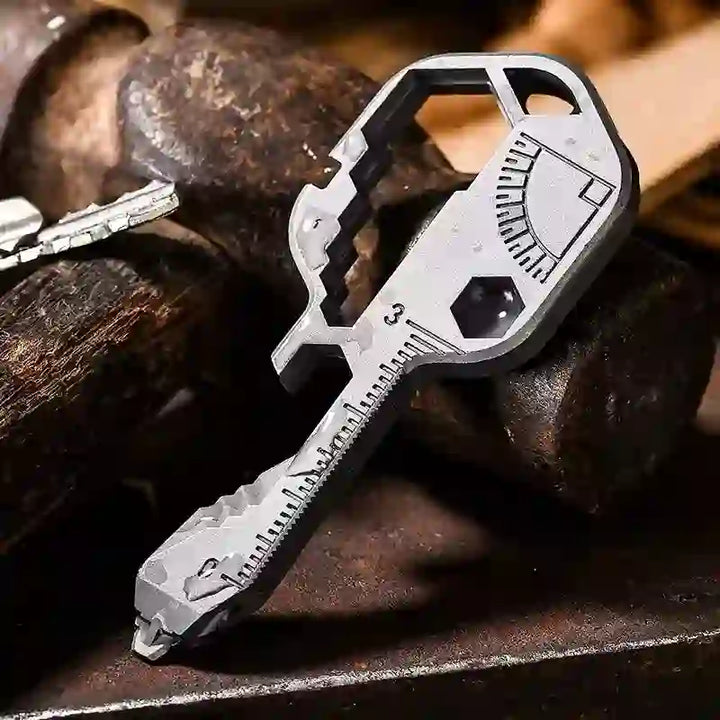 Mini Utility 11 In 1 Key-Shaped Common Tools Keychain - image 9