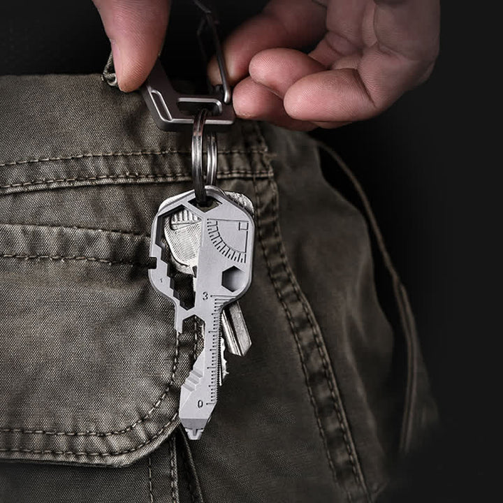 Mini Utility 11 In 1 Key-Shaped Common Tools Keychain - image 10