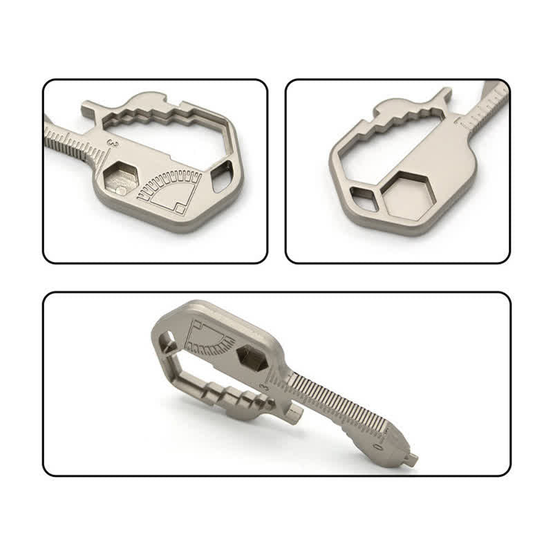 Mini Utility 11 In 1 Key-Shaped Common Tools Keychain - image 8