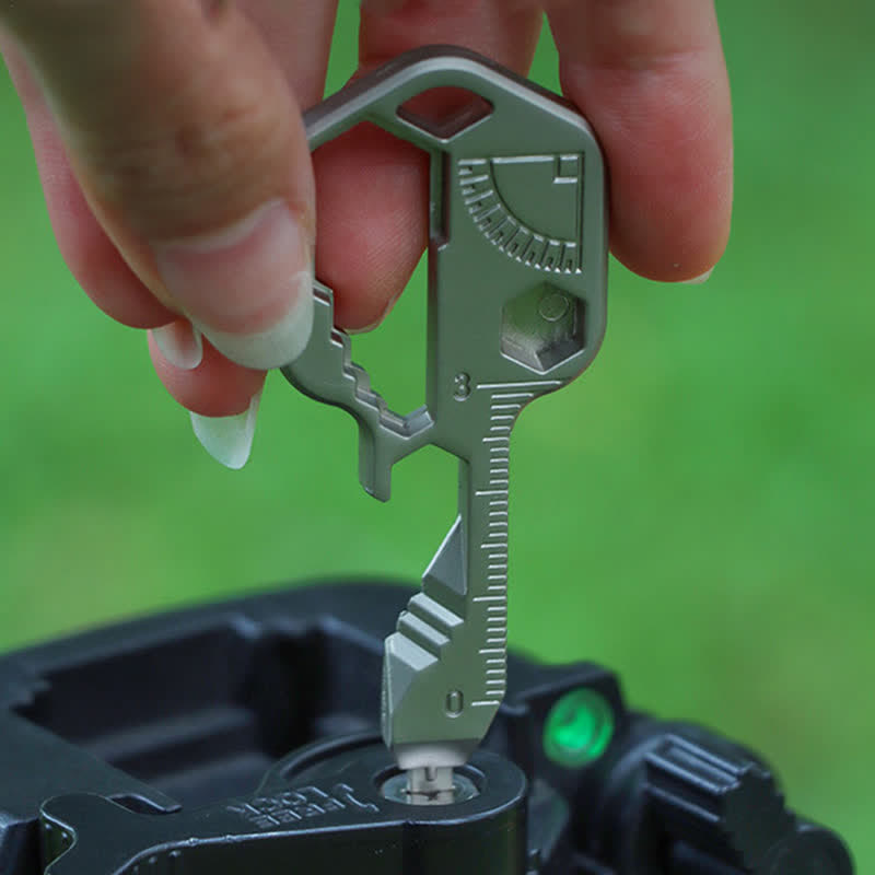 Mini Utility 11 In 1 Key-Shaped Common Tools Keychain - image 3