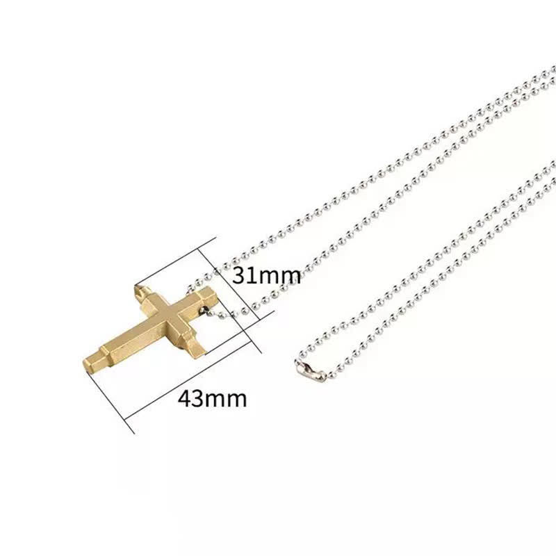 Cross EDC Screwdriver Necklace Pendant Keychain - image 5