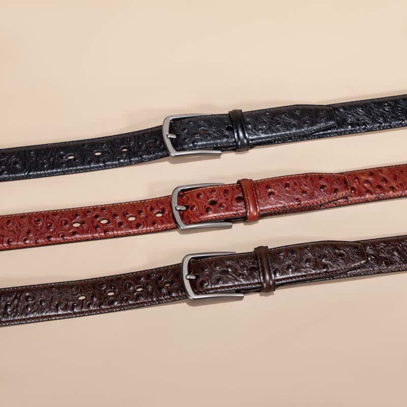 Exotic Crocodile Pattern Alligator Leather Belt