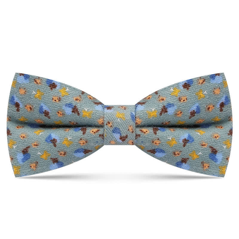 Men's Delicate Floral printed Design Cotton Bow Tie