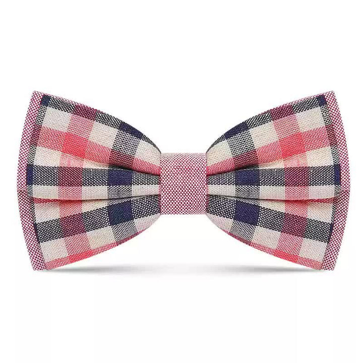 Men's Simply Classy Plaid Pattern Bow Tie