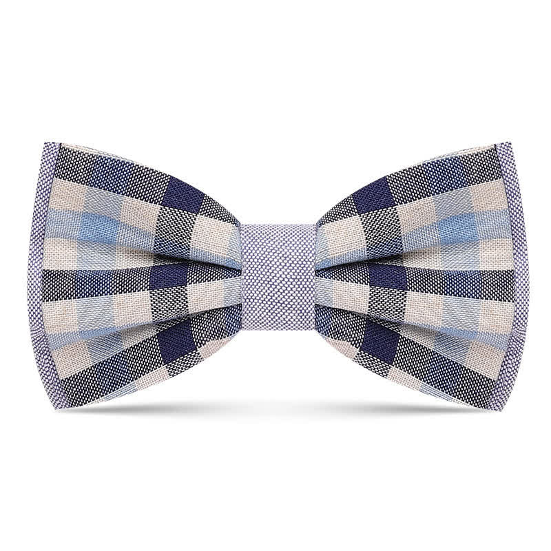 Men's Simply Classy Plaid Pattern Bow Tie