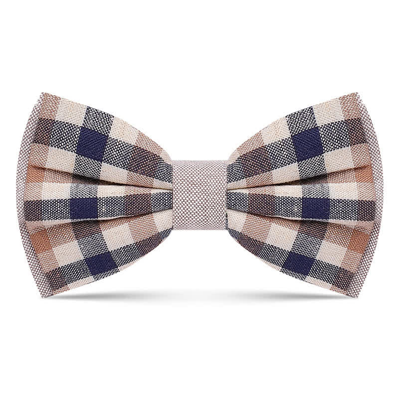 Men's Simply Classy Plaid Pattern Bow Tie