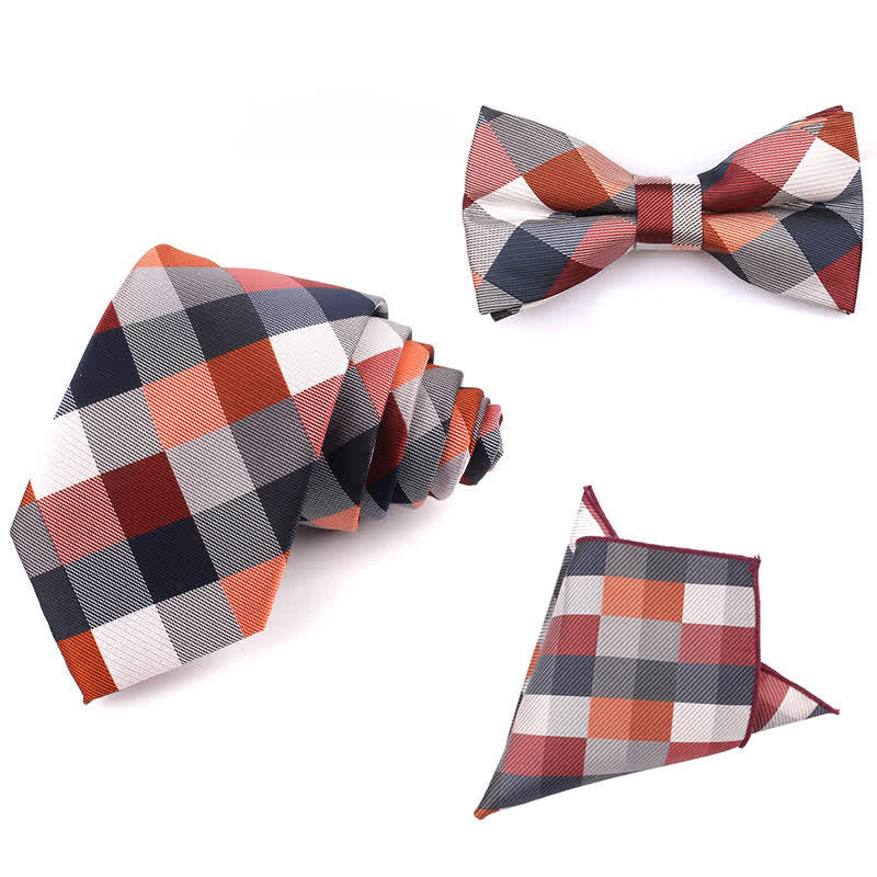 Men's Fashion Casual Modern Checked Narrow Necktie