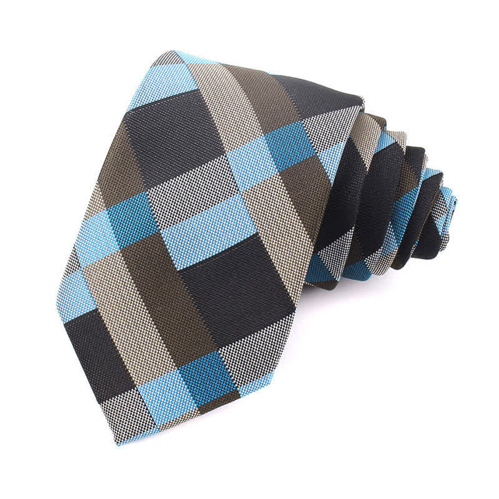 Men's Fashion Casual Modern Checked Narrow Necktie