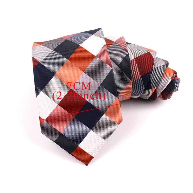 Men's Fashion Casual Modern Checked Narrow Necktie