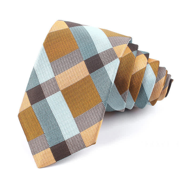 Men's Fashion Casual Modern Checked Narrow Necktie