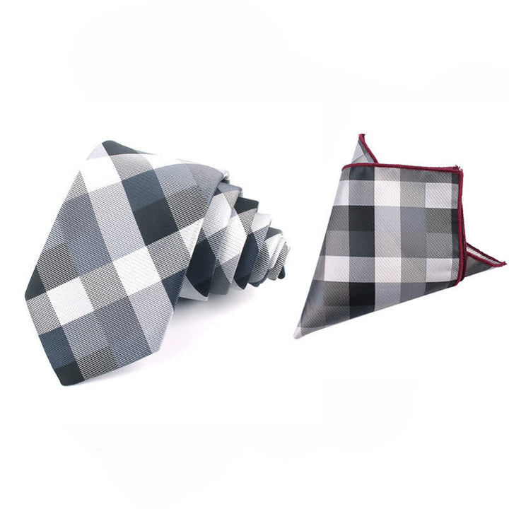 Men's Fashion Casual Modern Checked Narrow Necktie