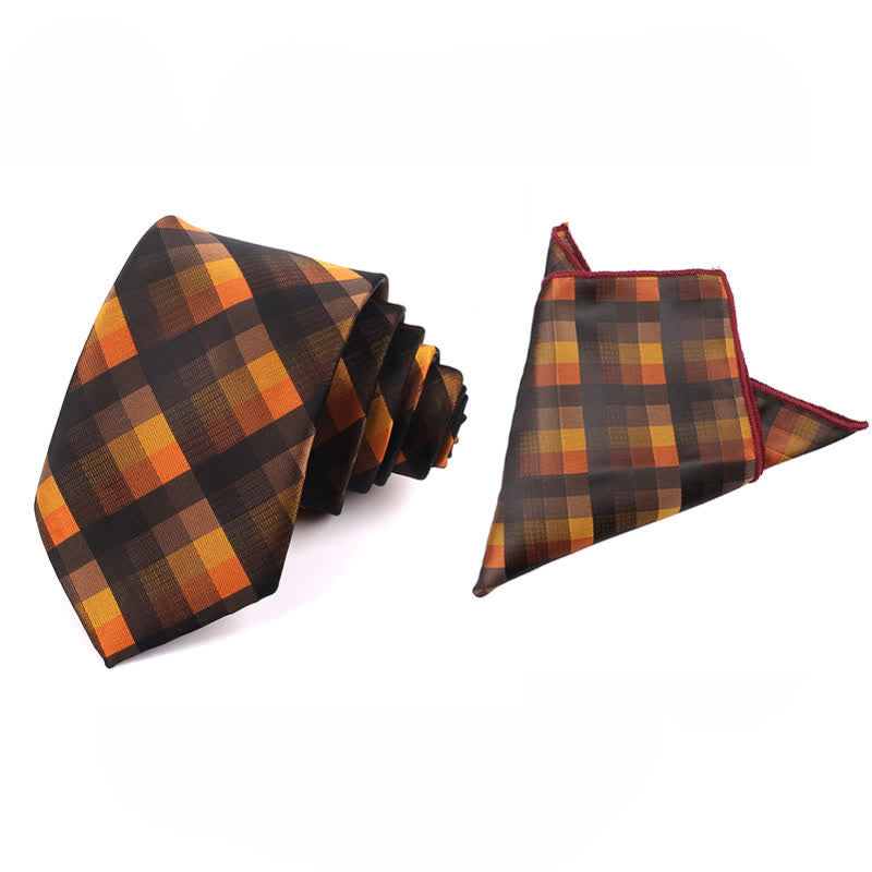 Men's Fashion Casual Modern Checked Narrow Necktie