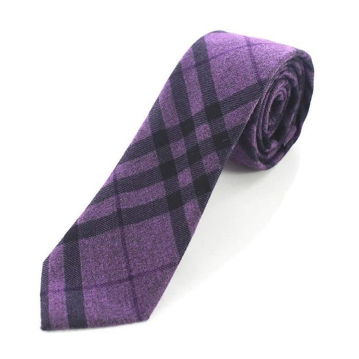 Men's Imitation Wool Retro Plaid Pattern Necktie