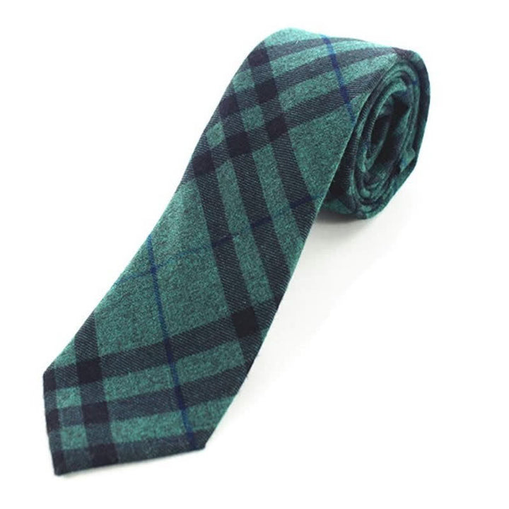 Men's Imitation Wool Retro Plaid Pattern Necktie