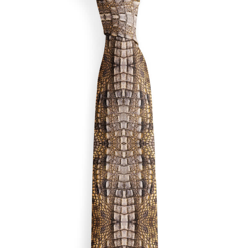 Men's Fun Stylish Animal Skin Printed Necktie