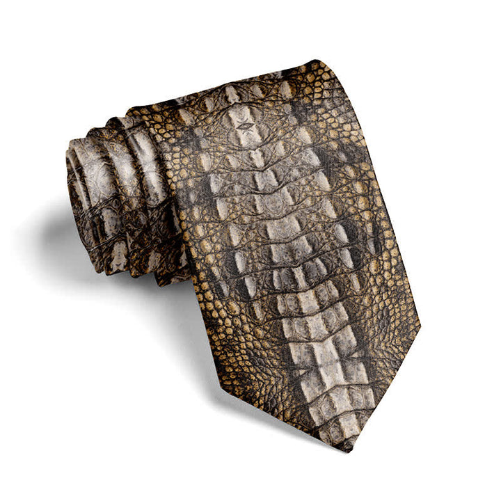 Men's Fun Stylish Animal Skin Printed Necktie