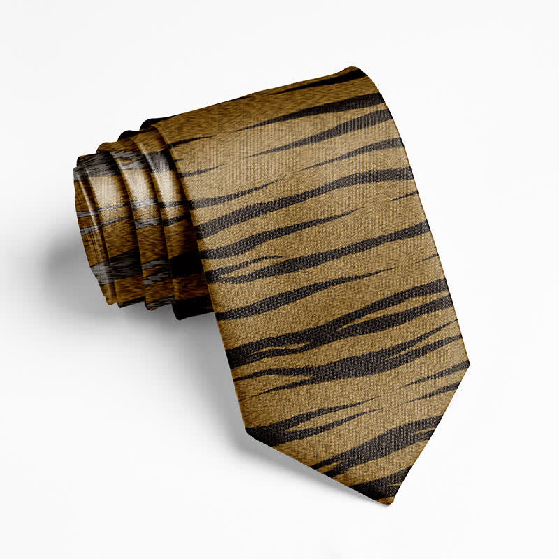 Men's Fun Stylish Animal Skin Printed Necktie