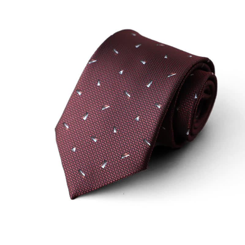 Men's Burgundy Animal Motifs Formal Necktie