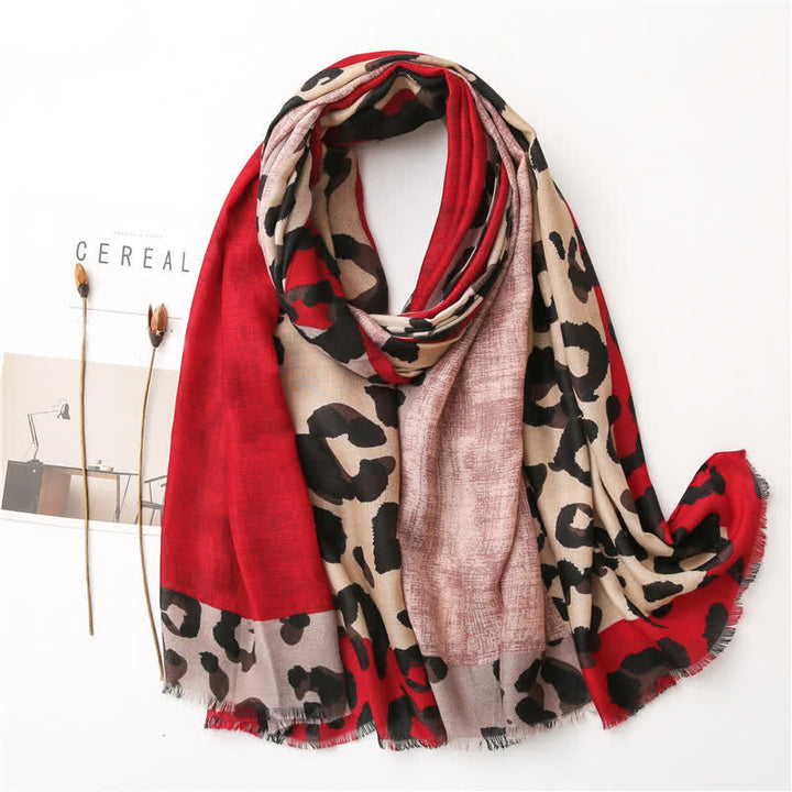 Women's Animal Leopard Printed Large Thin Scarf