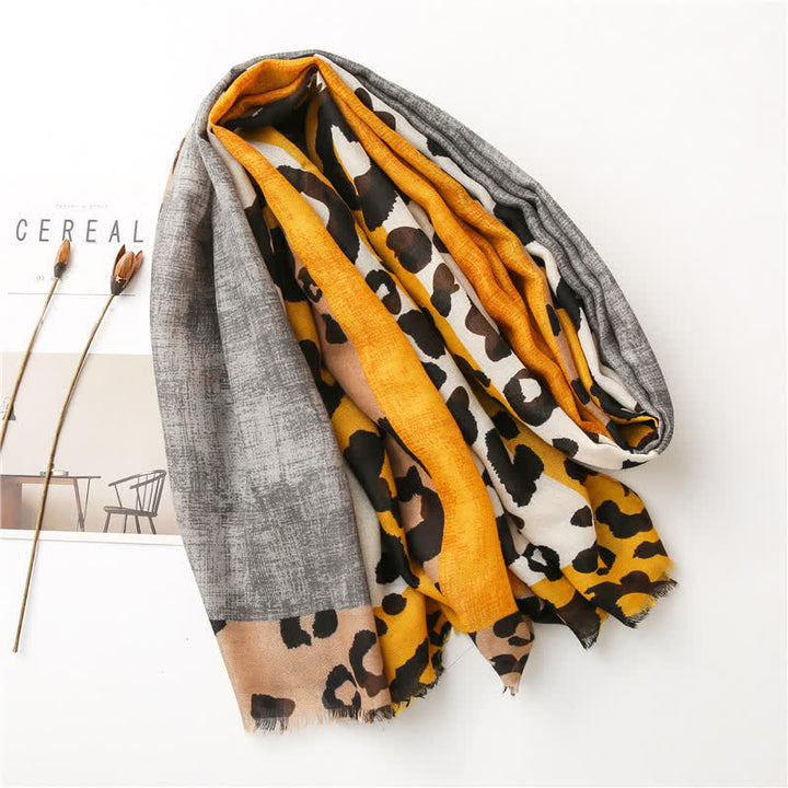 Women's Animal Leopard Printed Large Thin Scarf