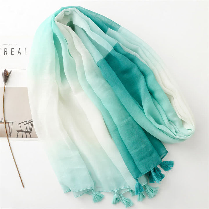 Women's Fresh Unique Gradient Color Thin Scarf