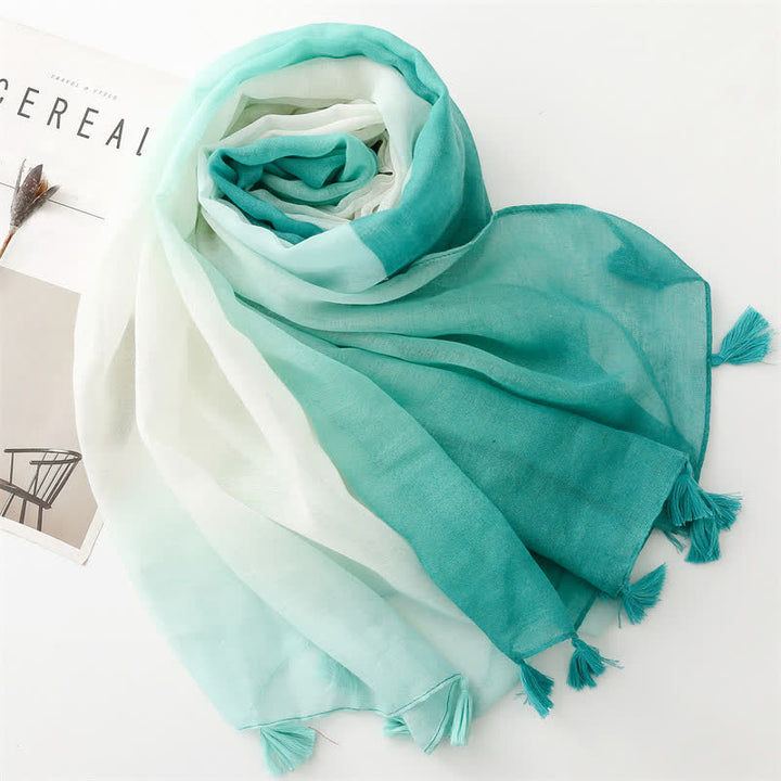 Women's Fresh Unique Gradient Color Thin Scarf