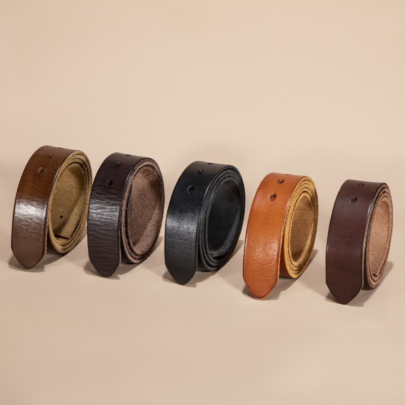 Genuine Leather Belt Strap without Belt Buckle