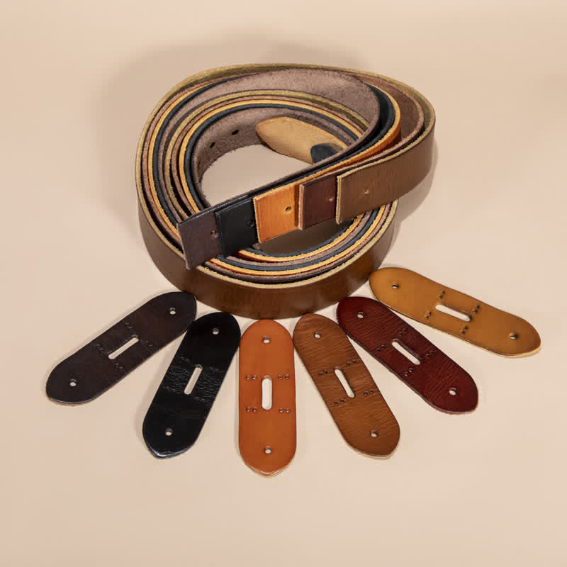 Genuine Leather Belt Strap without Belt Buckle