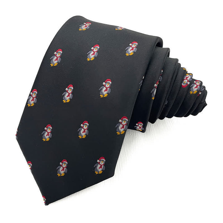 Men's Fun Christmas Theme Santa Claus Motifs Necktie