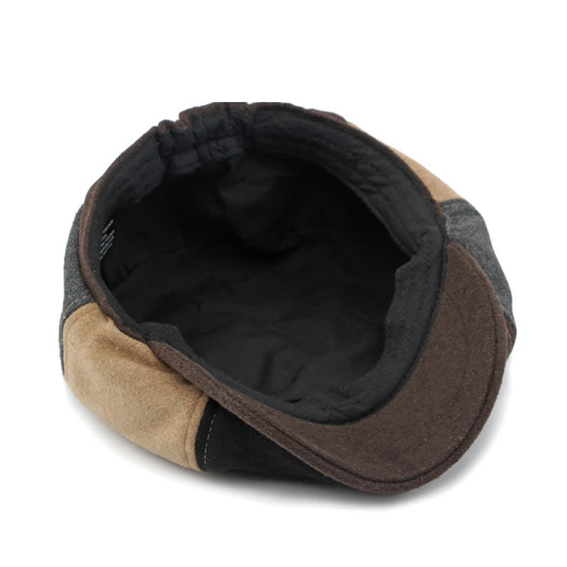 Color Matching Fashion Stitching Newsboy Beret Hat - image 5