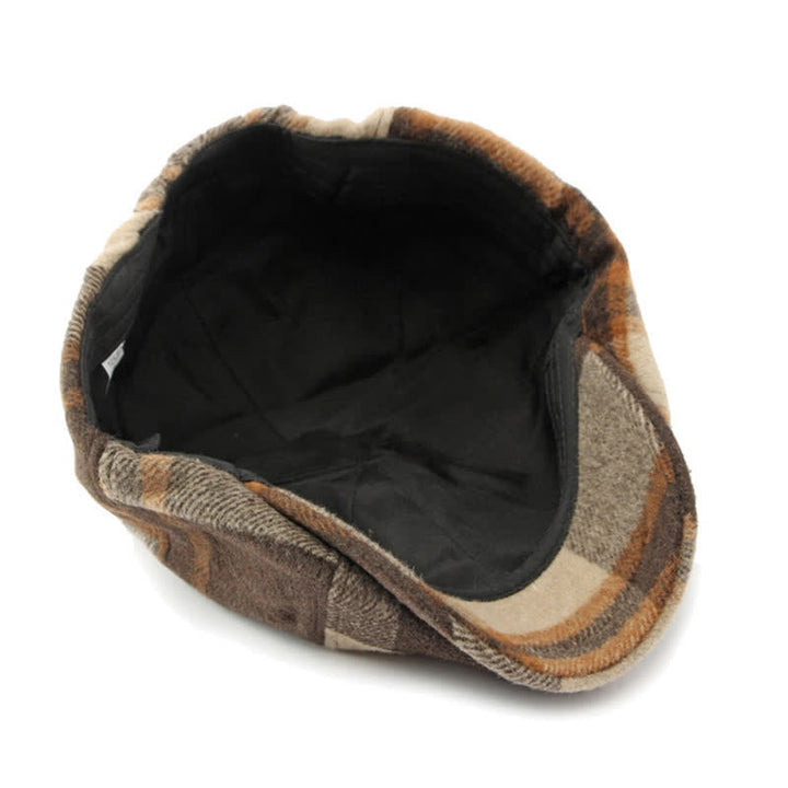 Painter Octagonal Checked Newsboy Beret Hat