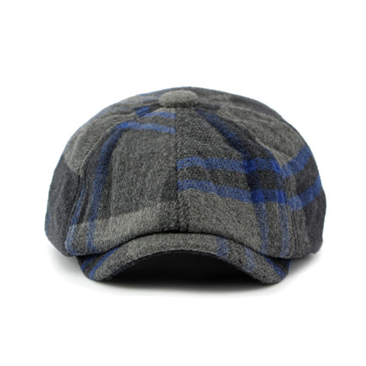 Painter Octagonal Checked Newsboy Beret Hat - image 1