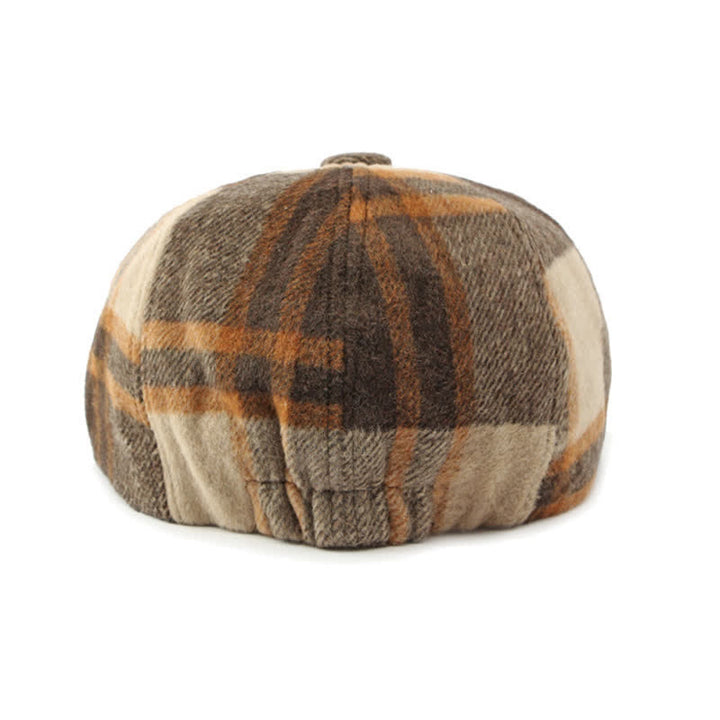 Painter Octagonal Checked Newsboy Beret Hat