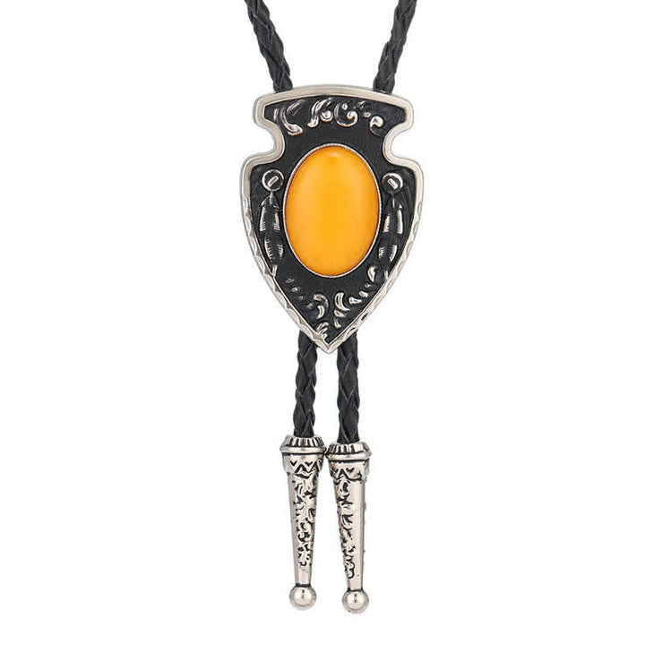 Arrows Tribal Style Artificial Stone Pendant Bolo Tie