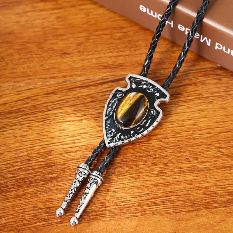 Arrows Tribal Style Artificial Stone Pendant Bolo Tie