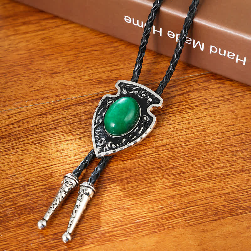 Arrows Tribal Style Artificial Stone Pendant Bolo Tie